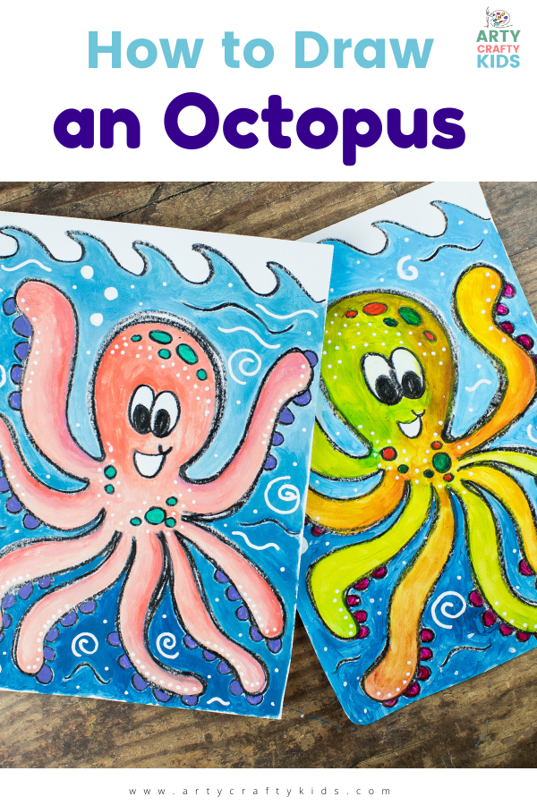 Learn how to draw an octopus with our super simple and fun "Octopus How to Draw" step-by step-guide! Our how-to makes drawing octopi easy and paired with the flow drawing technique, this happy octopus can be drawn in just a few simple steps.