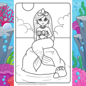 Free Mermaid Coloring Page