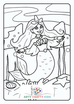 Mermaid Dancing Coloring Page