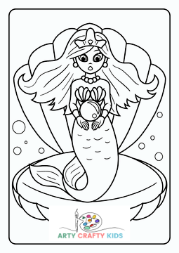 Mermaid and Swordfish Coloring Page