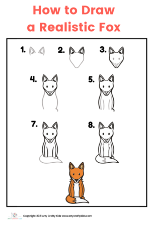 how to draw a fox step by step