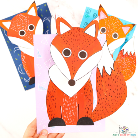 Learn how to make a 3D Paper Fox Craft. An easy and fun fox craft for kids to make this Autumn.