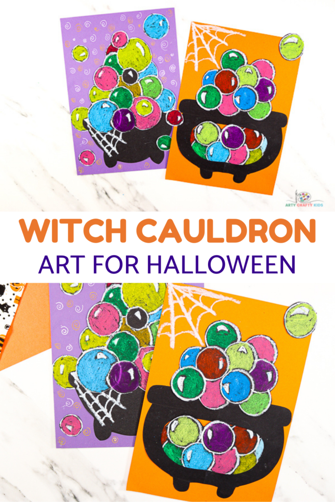 "Double, double toil and trouble; fire burn and the cauldron bubble" - Have lots of hocus pocus arty crafty fun with our Witch Cauldron Art for Halloween. Perfect for kids of all ages, children will love playing with shape and color to create their magical and extremely colorful Halloween art!