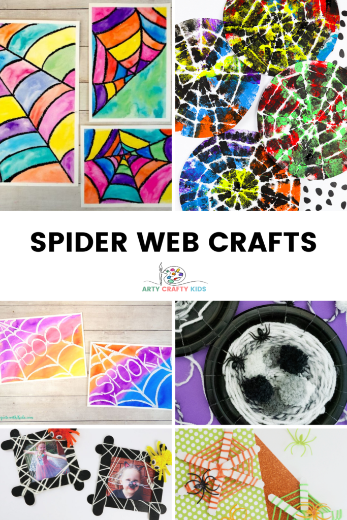 A collection of spider art and craft ideas for kids. Perfect for fall and Halloween.