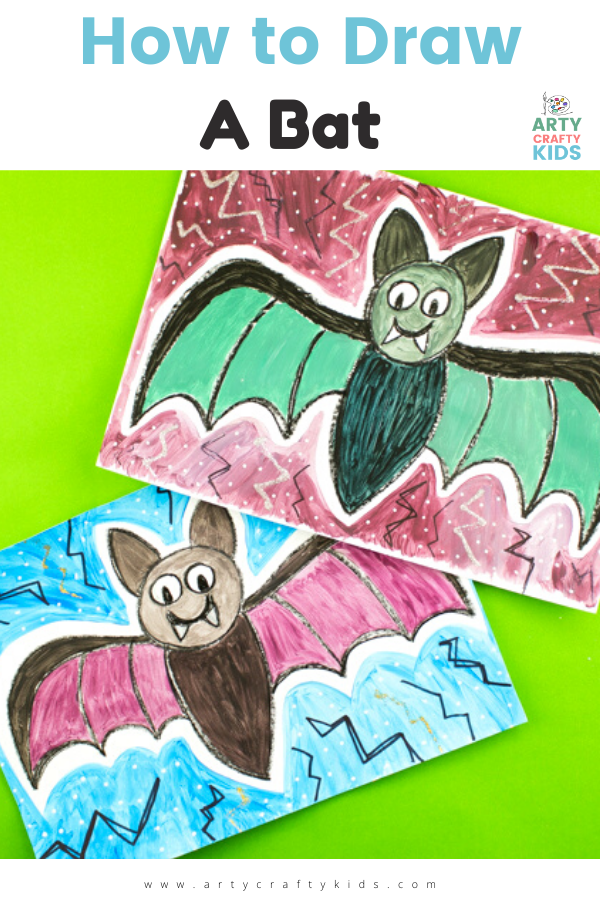 Bat How to Draw - Easy Step by Step Guide - Arty Crafty Kids
