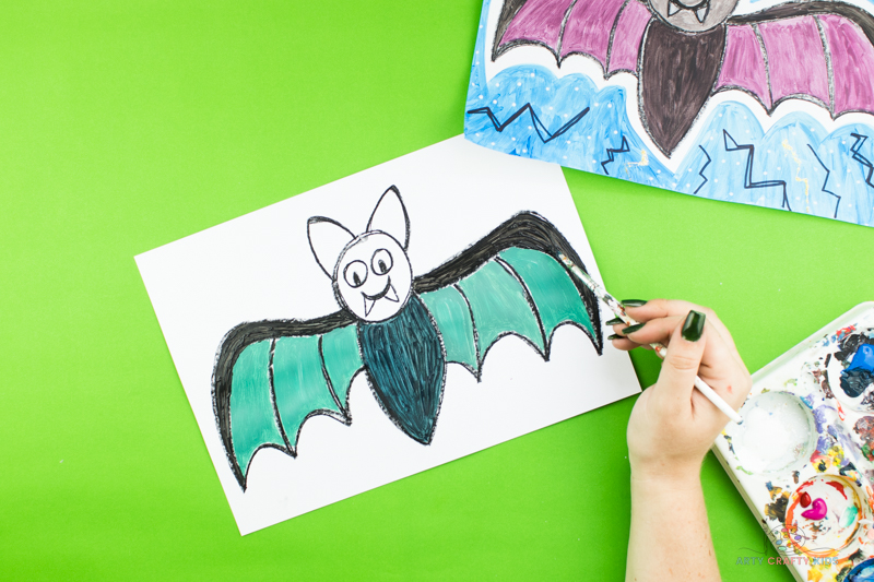 Bring the bat to life with some color.