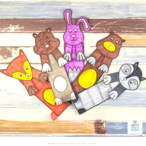 It's time to gather the coloring pencils and download our Printable Woodland Animal Bookmarks for kids. Simply color and assemble to make a bear, bunny, fox, raccoon and squirrel bookmarks. Arty Crafty Kids have a choice of five cute, hand-drawn woodland animals to choose from, including a fox, bear, bunny, raccoon and squirrel. Each are unique in design, easy to color and cut, and once assembled are happy to help keep a page or two safe between reading sessions.