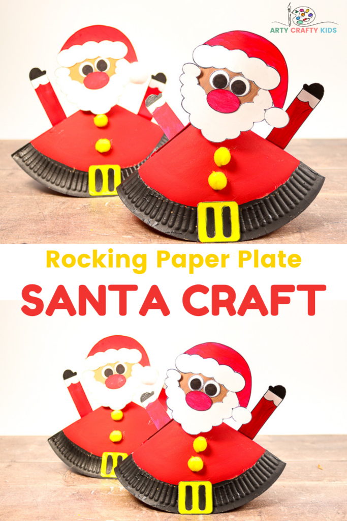Looking for a fun and easy Christmas Craft to try with the kids? Our Rocking Paper Pate Santa craft for kids is fun and easy to make, and Kids will love how Santa's body rocks while his head jiggles!