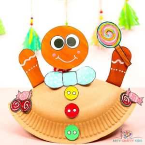 Learn how to make a rocking paper plate gingerbread man craft - a super fun and engaging Christmas craft that kids' will love!