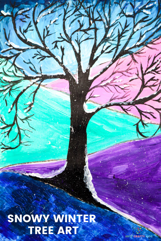 Snowy Winter Tree Art - Arty Crafty Kids