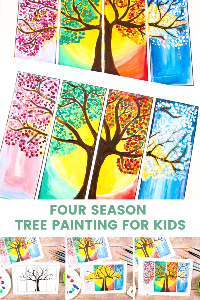 Looking for an easy art project for kids? Children and beginners can create their own beautiful four seasons tree painting with our easy to follow step-by-step tutorial. 

Complete with a choice of two printable tree templates, the tree art project can be simplified or developed to suit children of all ages up to adulthood. Designed with an open-ended approach, this art project is accessible and achievable by all. Most of all, it's an incredibly fun and engaging art project, that will leave artists with a sense of satisfaction.