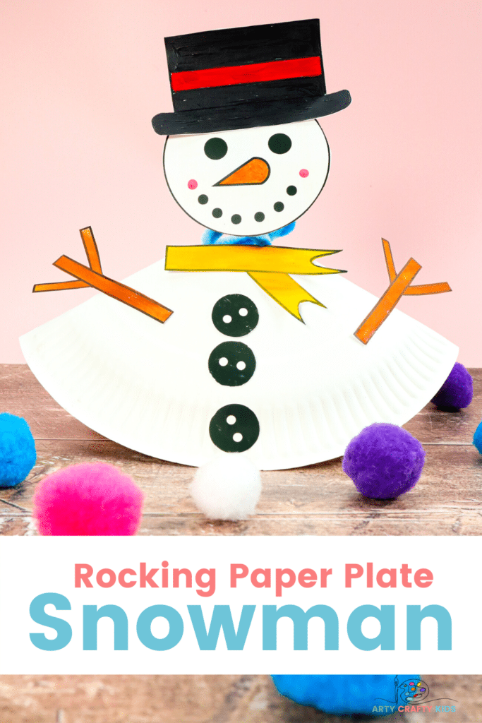 Learn how to make a Rocking Paper Plate Snowman with the Kids' this Winter. A super fun and easy Winter craft for kids. 