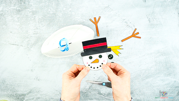 Image showing an assembled snowman's head.