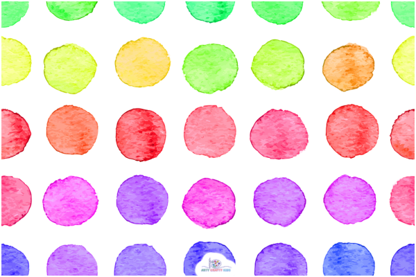 Image showing watercolor dots in various colors.