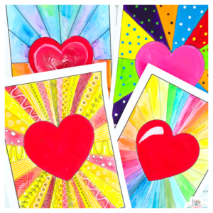 Heart Art Sunburst Templates