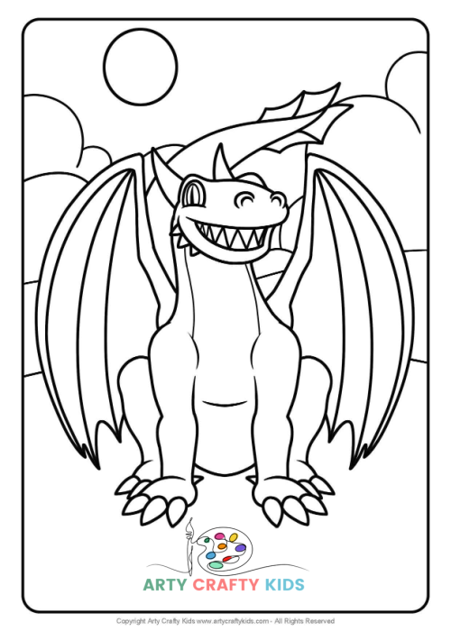 Dragon Coloring Pages - 30 Printable Sheets - Easy Peasy and Fun