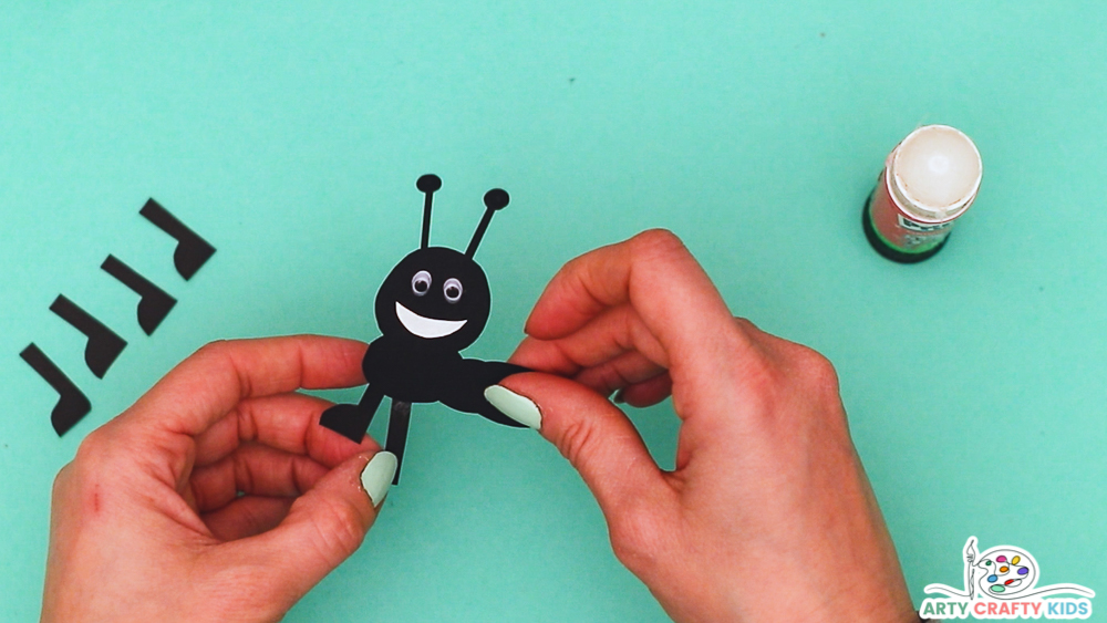 Image showing hands assembling the ant craft.