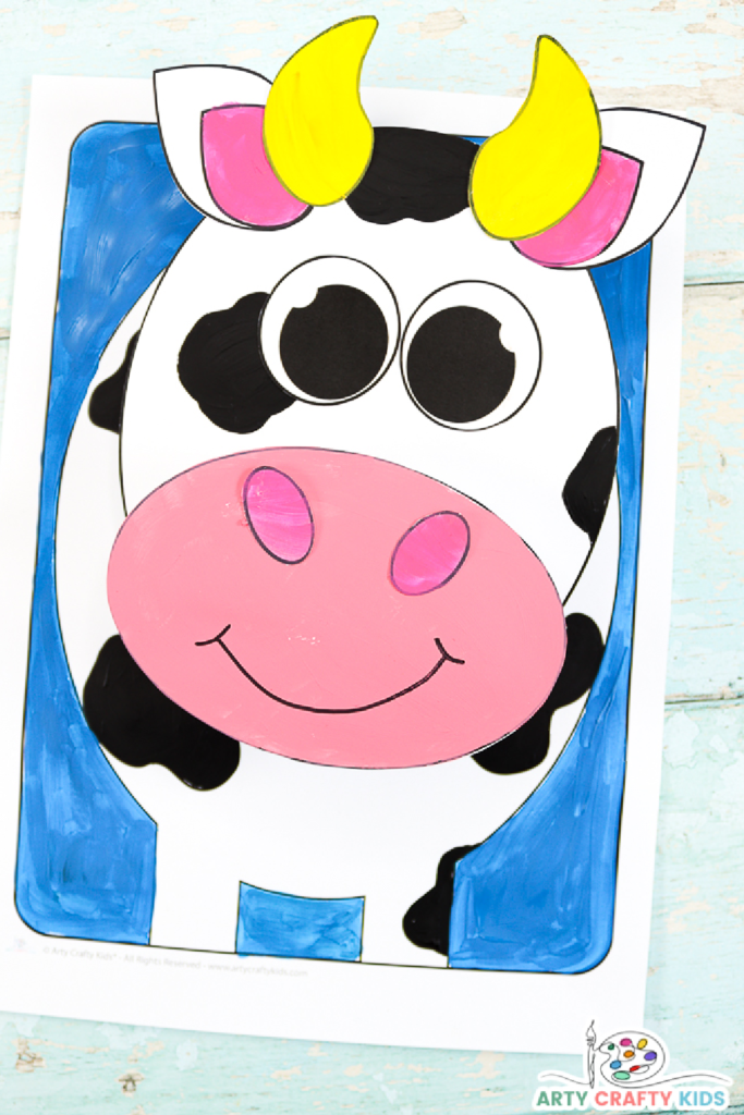 Learn how to make a 3D Paper Cow Craft with one simple paper folding technique!

Our adorable cow paper craft is a fantastic first step into exploring the art of 3D paper crafting and encourages children to think about the use of perspective in their creativity.