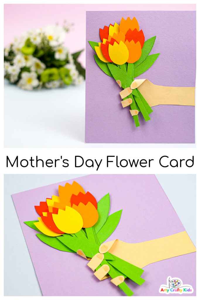 Our Mother's Day Flower Card for kids to make is the perfect Mother's Day craft for the classroom and at home. Easy to make and complete with a printable template, Mom's, Grandma's and loved one's will be delighted with this gorgeous kid-made Mother's Day Card.