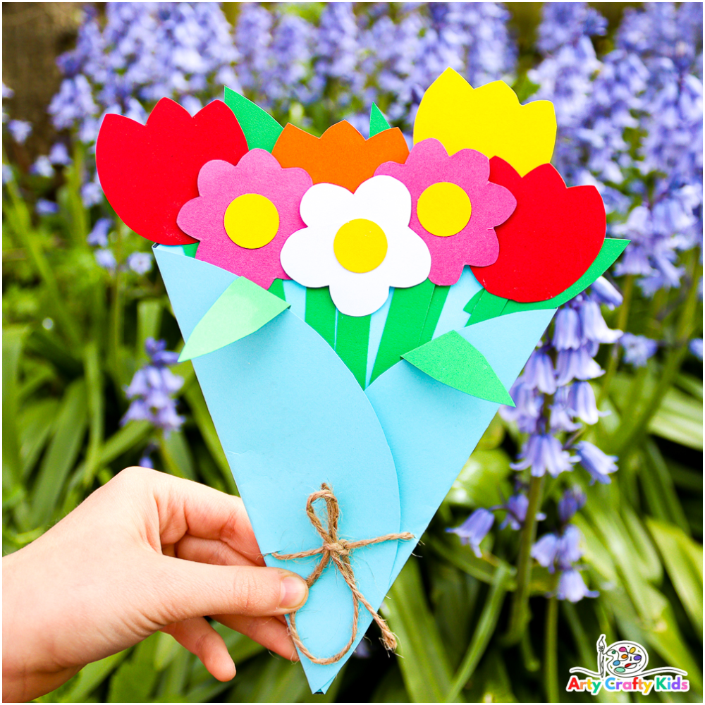 Paper Flower Bouquet - Fun Crafts Kids