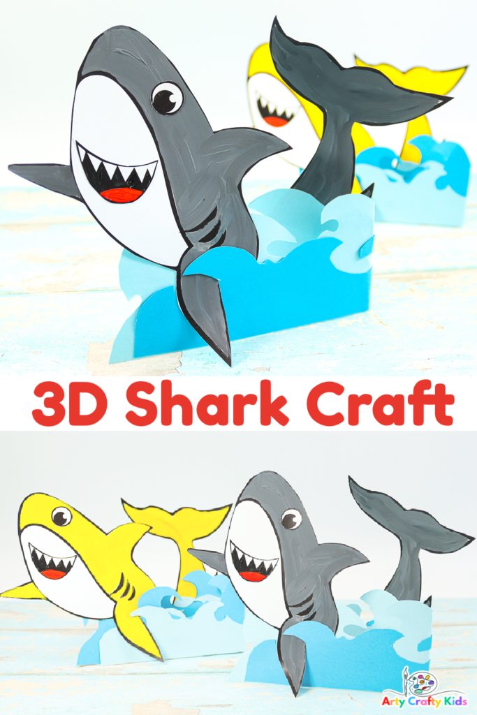 This 3D Standing Paper Shark craft is perfect for all you shark lovers out there! 

Kids will love making this paper shark craft! It's a fun and easy ocean-themed project that's perfect for summertime or any time of year and is complete with the educational benefits of exploring perspective and scale.