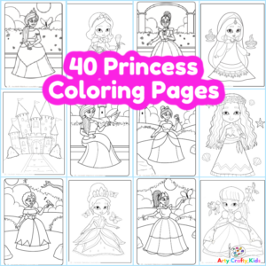 40 Fairy Tale Princess Coloring pages for kids - an inclusive collection inspired by some children's favorite princesses.