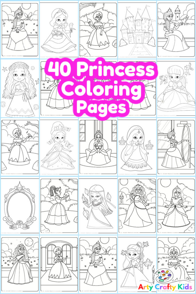Color your way into a world of wonder and adventure! This collection of 40 fairy tale princess coloring pages are inspired by some of your favorite Disney princesses. 

There is a diverse and inclusive collection of simple, unique and hand drawn designs that will be perfect for your little ones.