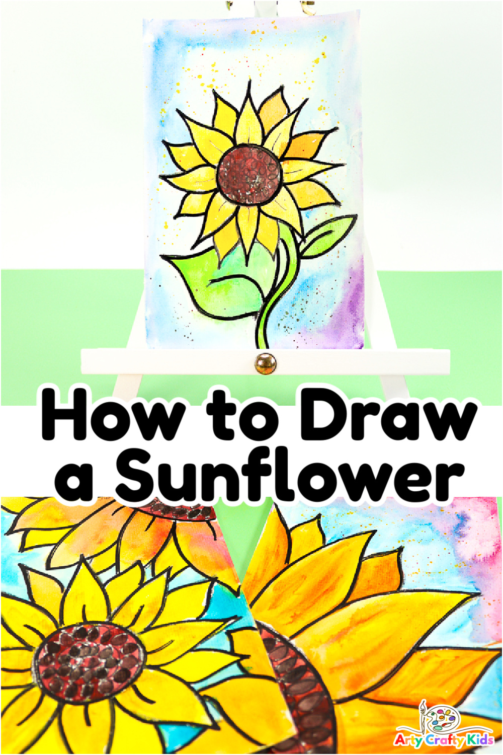 Sunflower Drawing - ReusableArt.com