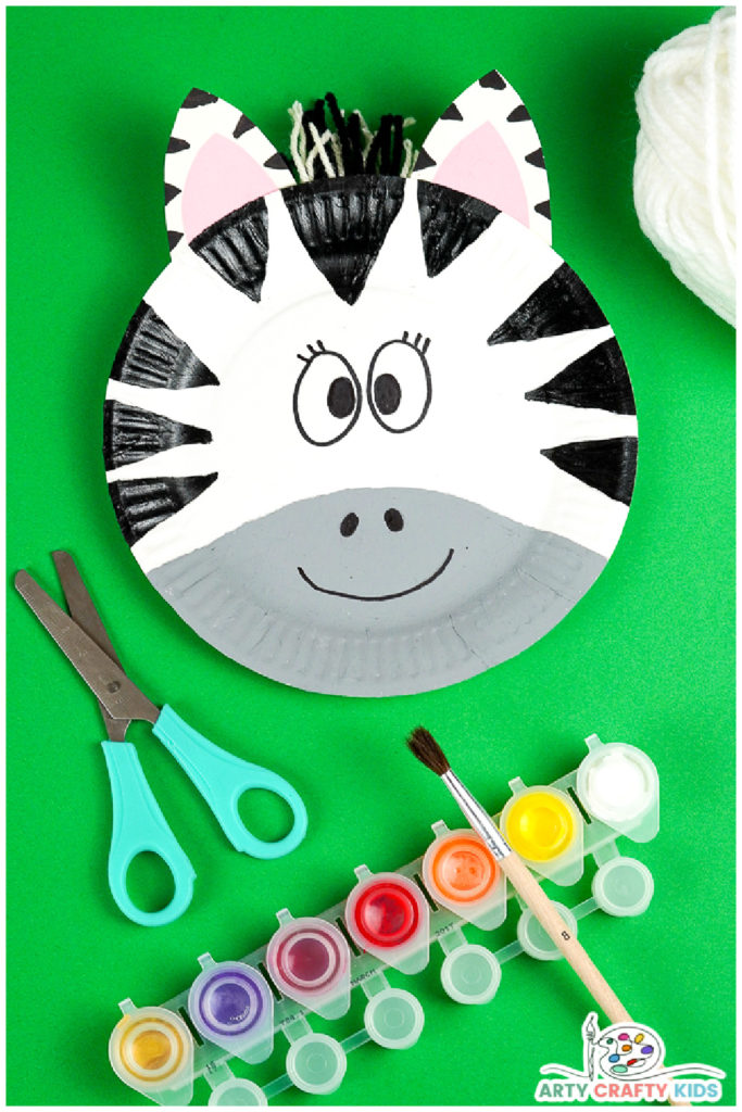 This easy paper plate zebra craft is perfect for preschoolers to make and is a fantastic craft to feature in zoo animal topic and preschoolers learning of the letter 'Z'.