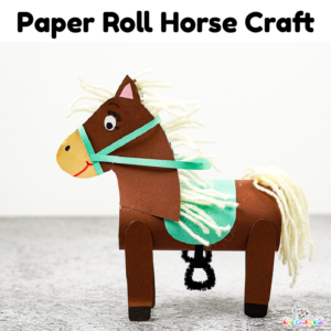Paper Roll Horse Craft Elements Template