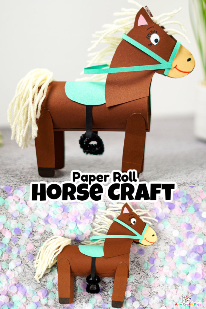 Our paper roll horse craft is easy for kids to make, and great to play with. Complete with a printable template, this craft is perfect for preschoolers and kindergartners who love horses and farm animals.