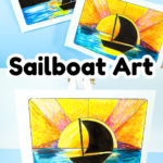 sailboat sunset drawing