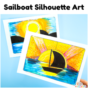 Sailboat Silhouette Art Templates