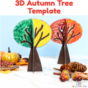 3D Autumn Tree Craft Template
