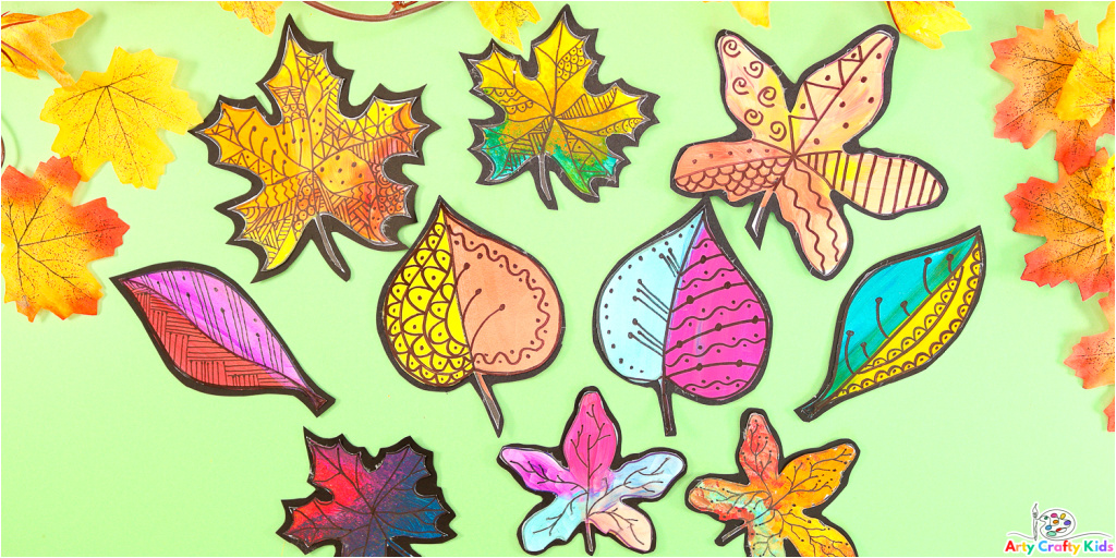 Autumn Leaves Outline Sketch