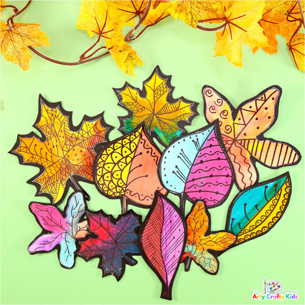 Use our Paper Leaf Autumn Doodle Art idea to explore color and pattern creation with the Arty Crafty Kids this Fall.