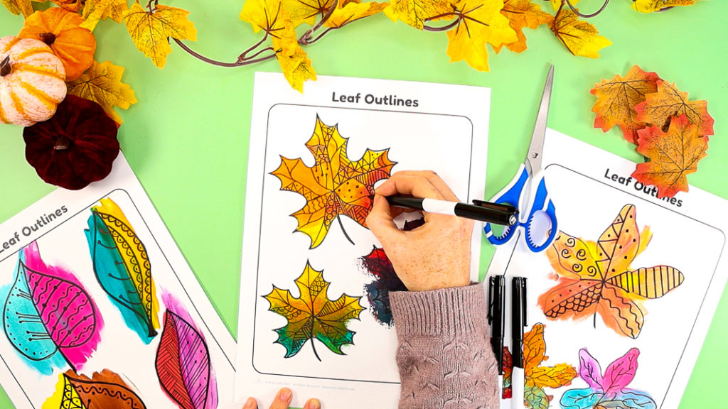 Paper Leaf Autumn Doodle Art - Arty Crafty Kids Paper Leaf Autumn Doodle Art - Arty Crafty Kids