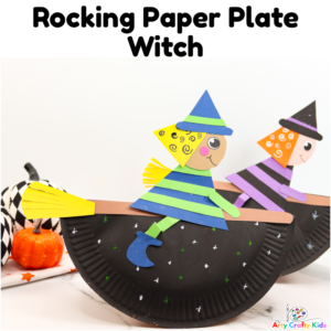 Rocking Paper Plate Witch Template