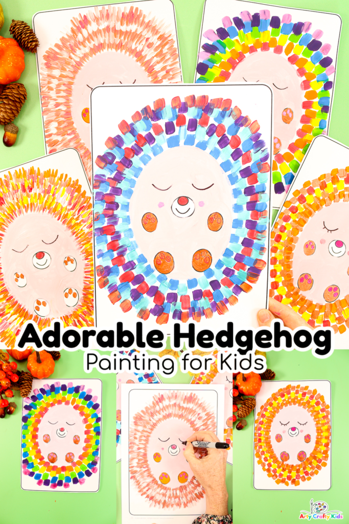 Looking for an Autumn Idea to try with this kids? This cute hedgehog painting, complete with a template is super fun and easy - perfect for children of all ages!