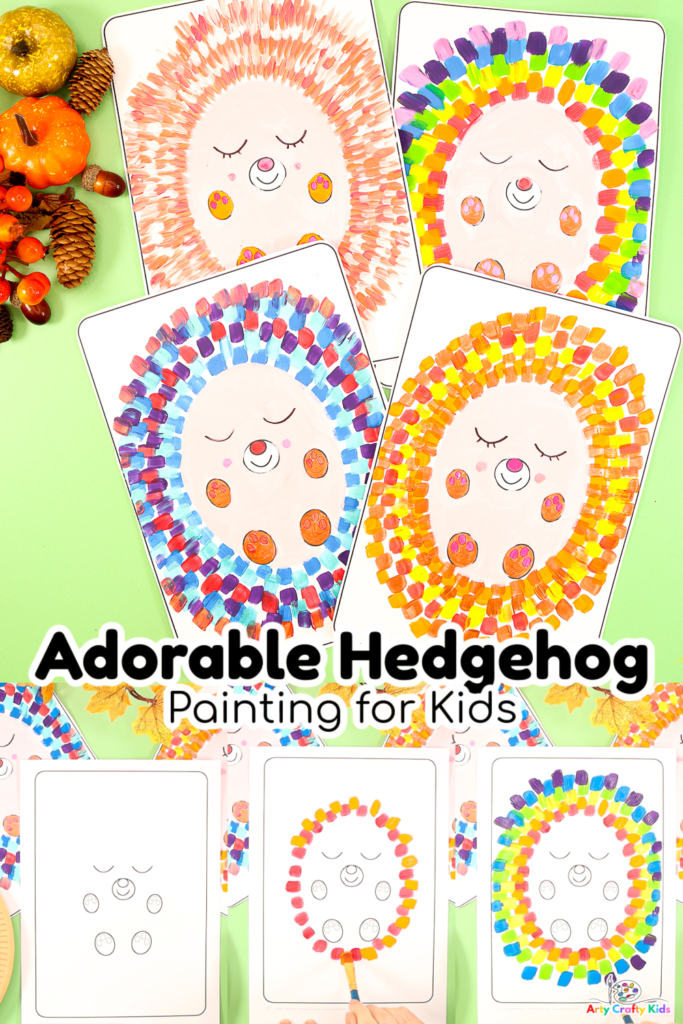 Looking for an Autumn Idea to try with this kids? This cute hedgehog painting, complete with a template is super fun and easy - perfect for children of all ages!