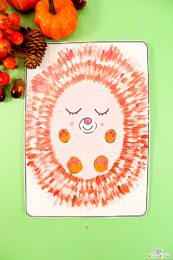 Looking for an Autumn Idea to try with this kids? This cute hedgehog painting, complete with a template is super fun and easy - perfect for children of all ages!
