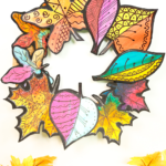 Autumn Paper Leaf Wreath - Arty Crafty Kids