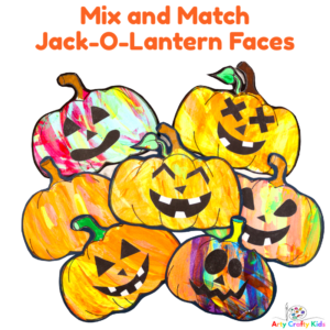 Mix and Match Jack-O-Lantern Faces and Pumpkins