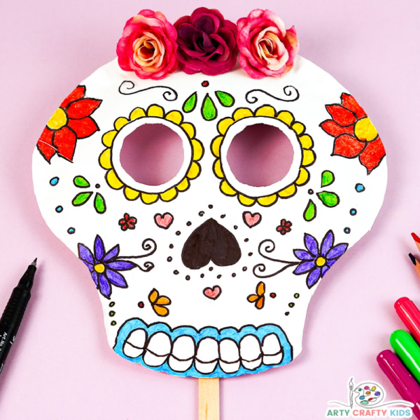 Paper Plate Sugar Skull Craft for the Day of the Dead Arty Crafty Kids Paper Plate Sugar Skull Craft for the Day of the Dead Arty Crafty Kids