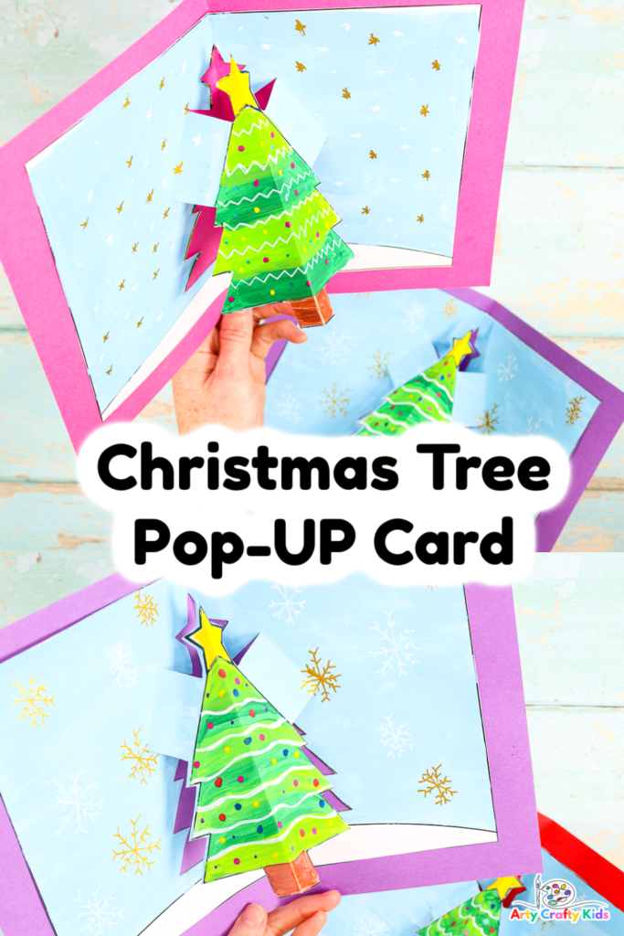 Christmas Tree Pop-Up Card for Kids to Make at Christmas