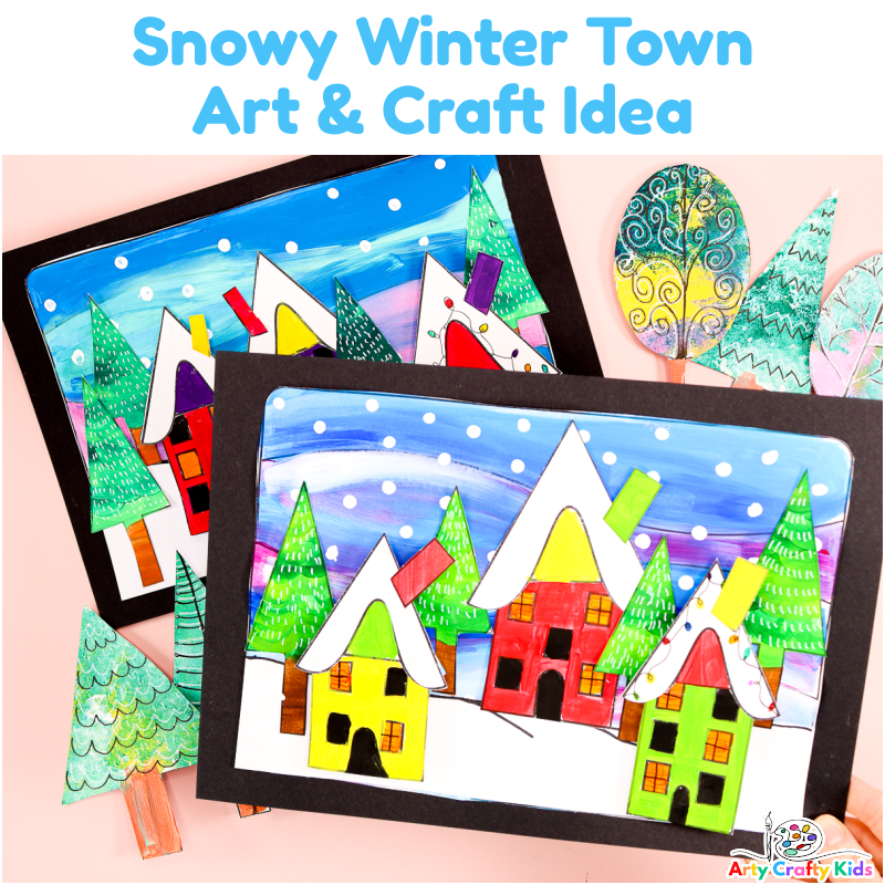 Snowy Winter Wonderland Art Craft Templates Arty Crafty Kids