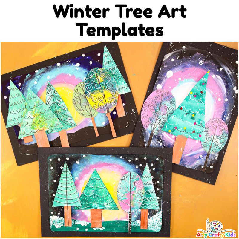 Snowy Winter Tree Art - Arty Crafty Kids