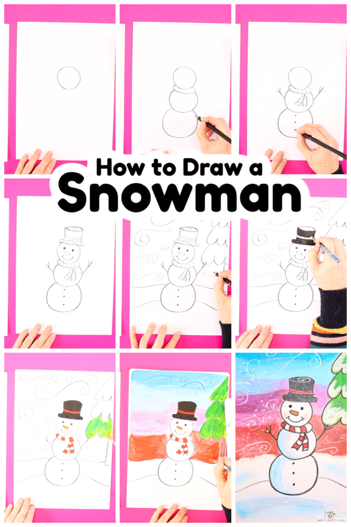 Kids Can Draw: Easy Snowman for Ages 4,5,and 6 (patron spots