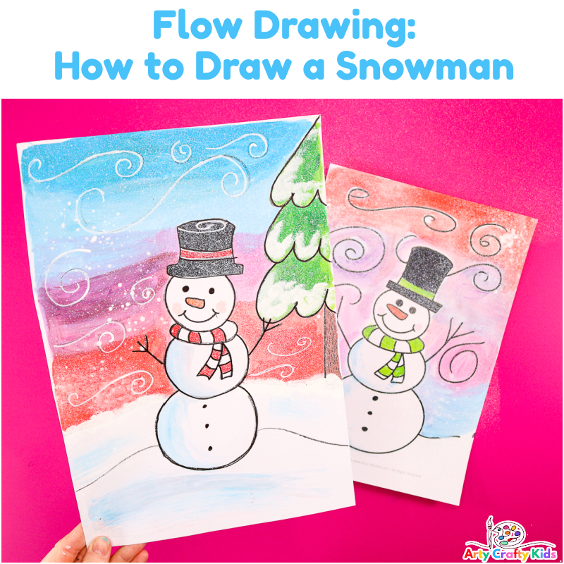 Flow Drawing:How to Draw a Snowman