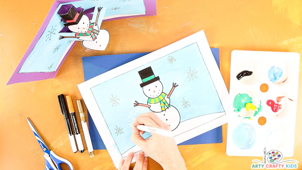 Step 2: Use Acrylic Pens or Markers to Draw Snowflakes